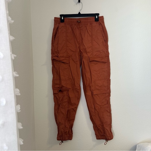 Arizona Womens Low Rise Straight Cargo Pants in Rust Orange - Picture 3 of 7